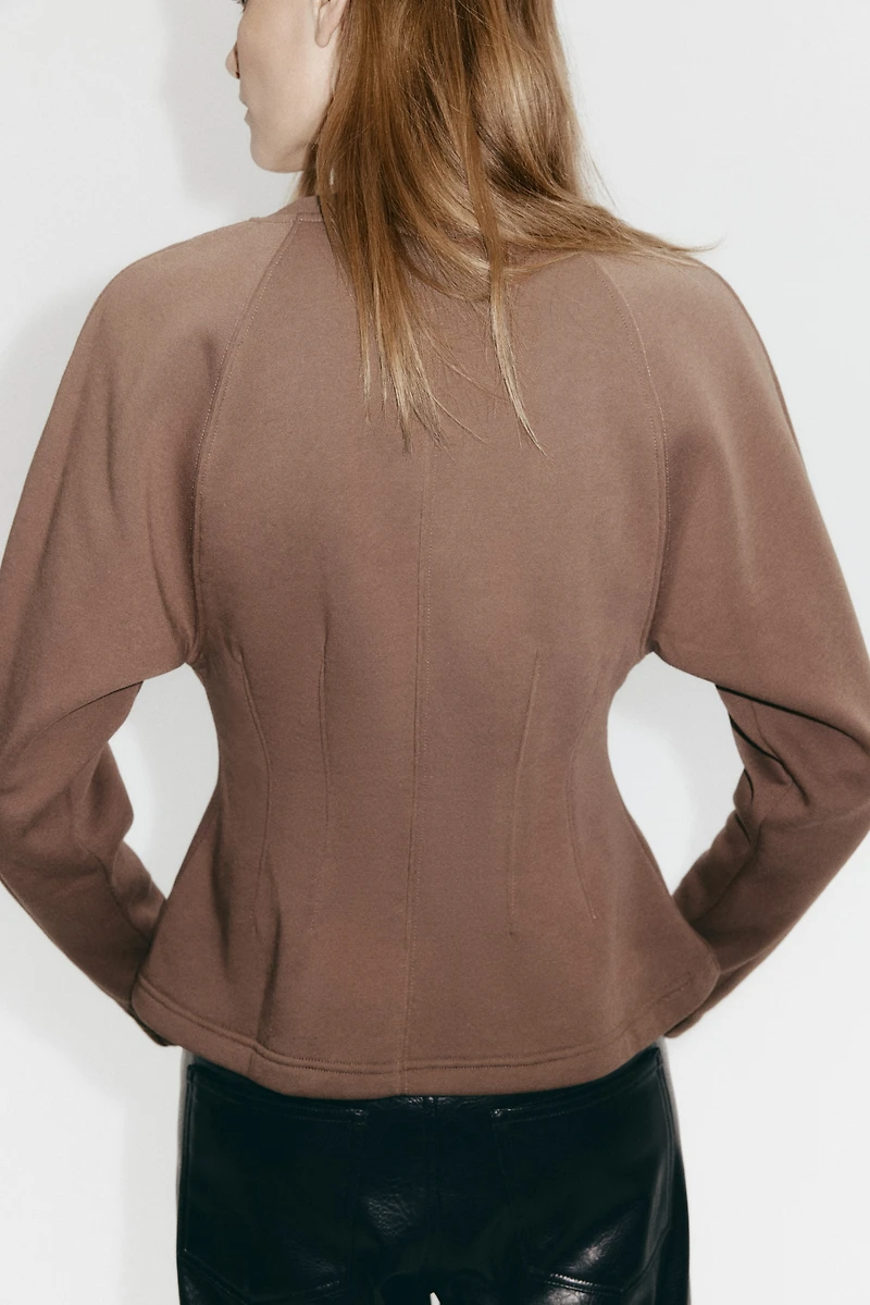 Tapered-Waist Sweatshirt