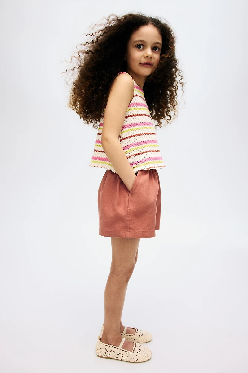 Linen-blend Shorts