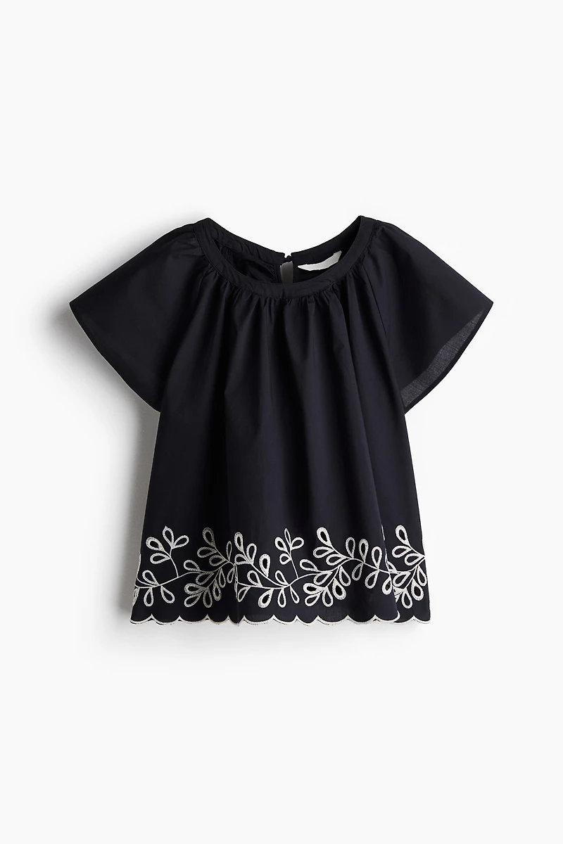 Embroidered Cotton Blouse