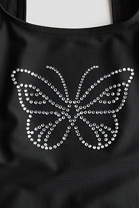 Rhinestone-Embellished Swimsuit