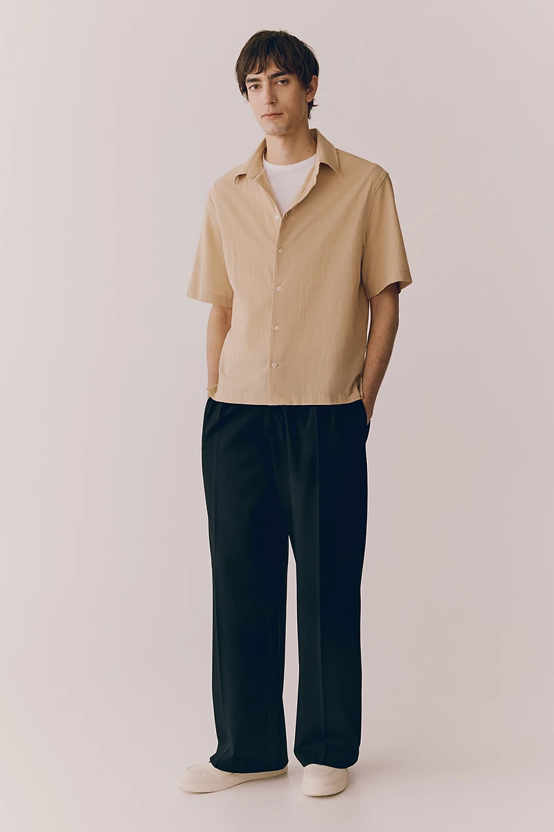Loose Fit Crinkled Shirt