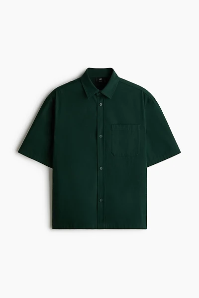 Relaxed-Fit Embroidered-Motif Cotton Shirt