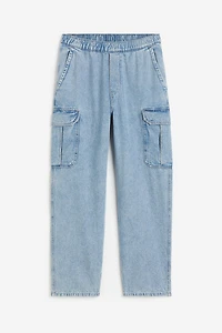 Pantalon de jogging Coupe Flottante Cargo en denim