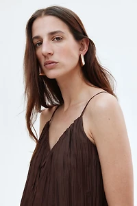 Robe froissée à bretelles fines