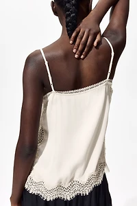 Lace-Trimmed Camisole Top