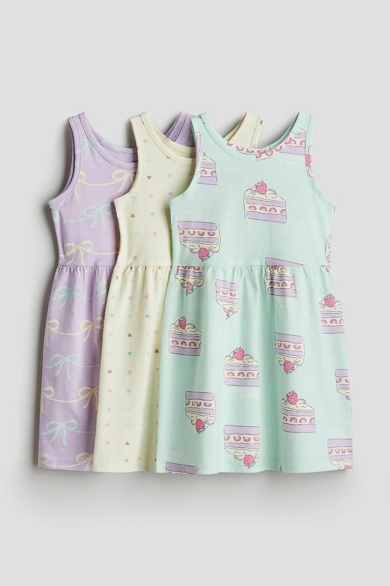 3-pack Printed Cotton Dresses