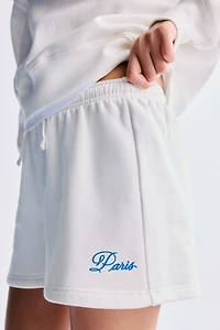 2-Piece Printed Sweatshirt and Shorts Set