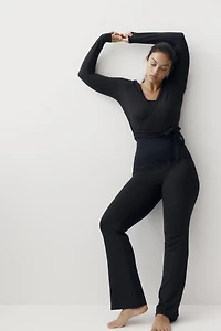 Flared Brushed Jersey Pants