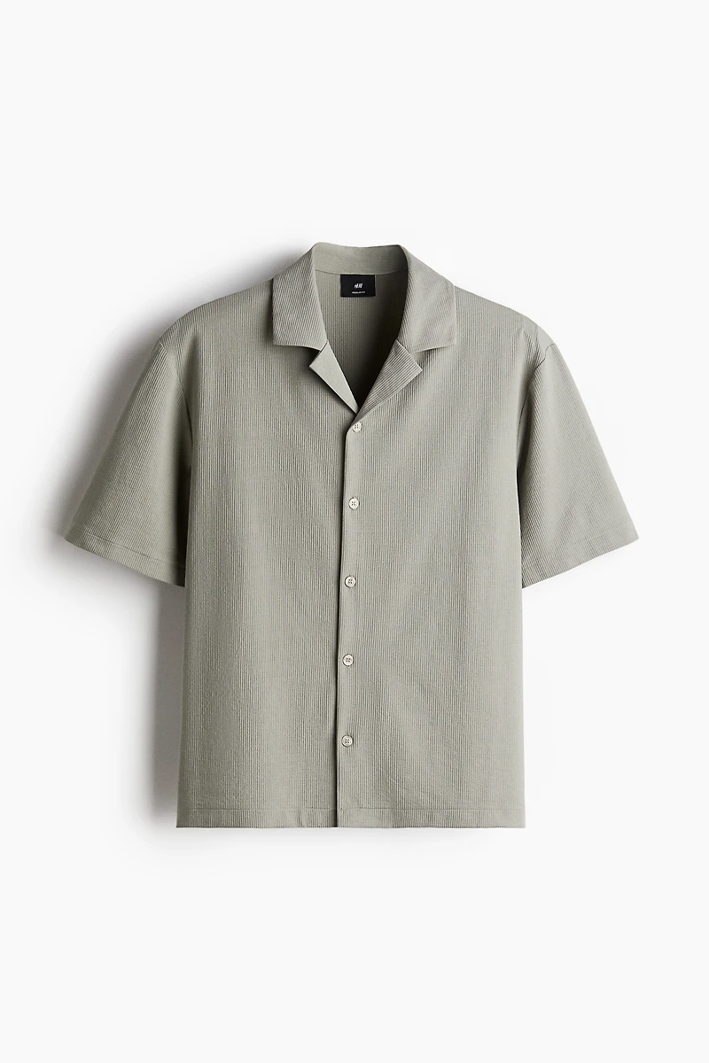Regular Fit Ribbed resort shirt