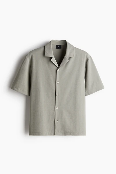 Regular-Fit Ribbed Resort Shirt