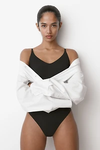 Light Shape Microfiber Thong Bodysuit