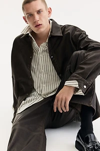 Regular-Fit Coated Overshirt