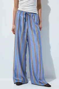 Wide-Leg Drawstring Pants