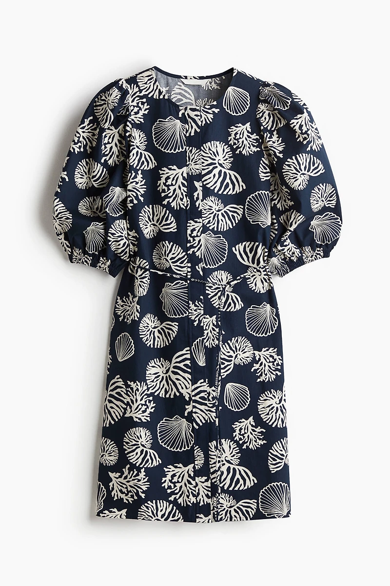 Puff-Sleeved Dress