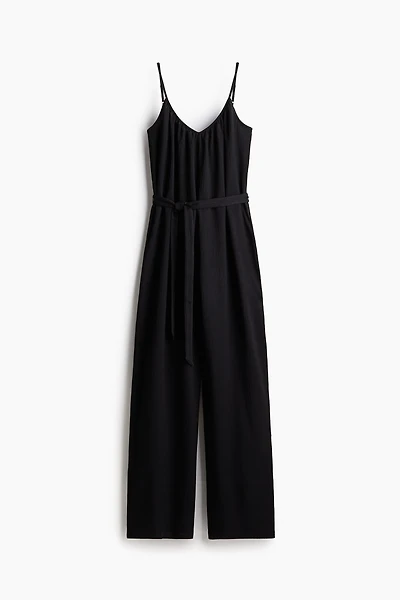 Tie-Belt Jumpsuit