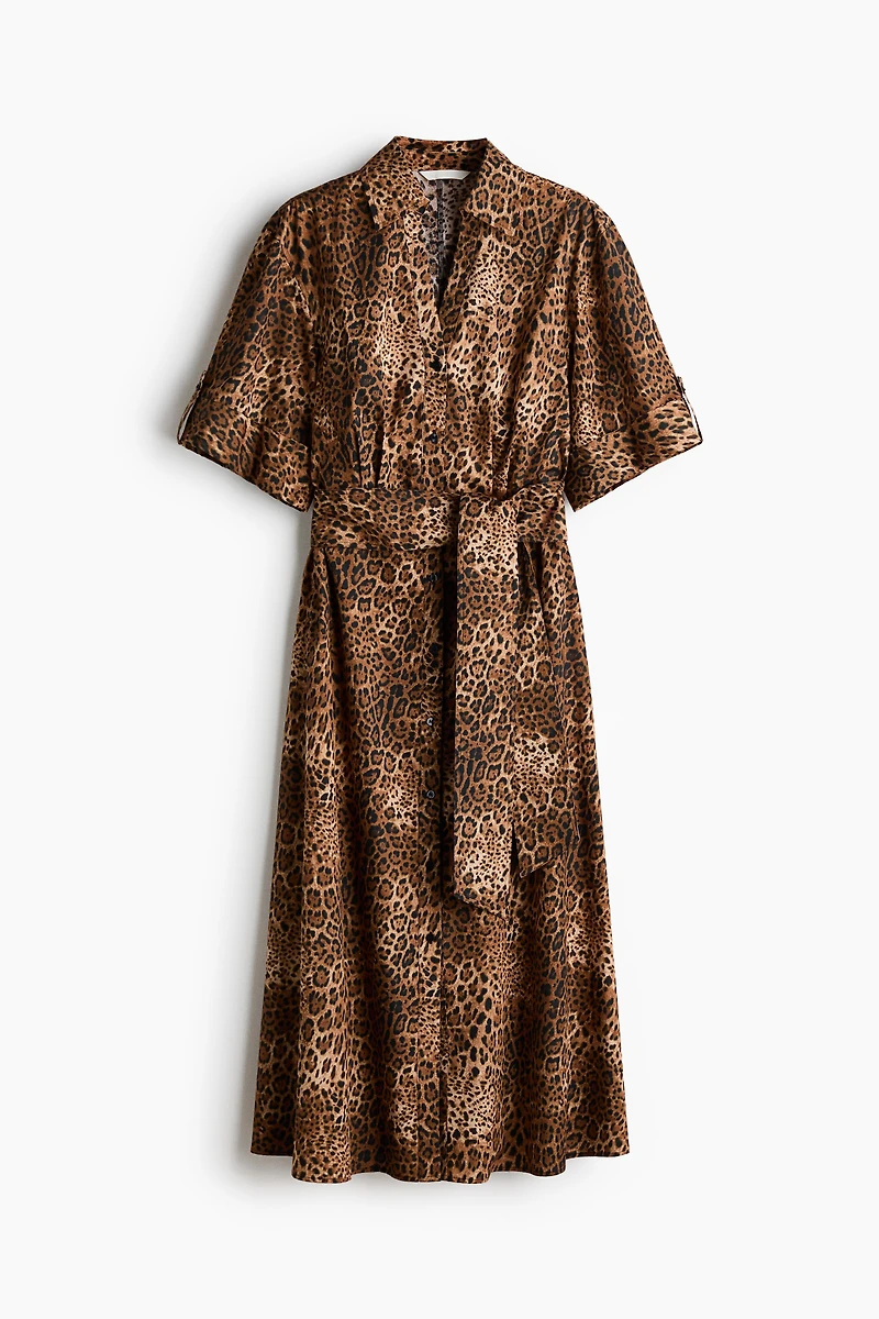 Tie-Belt Dress