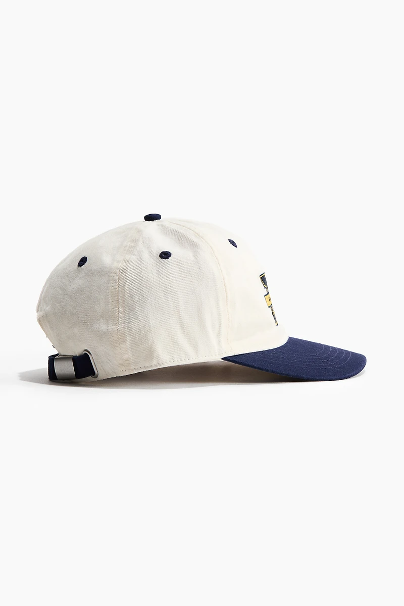 Casquette en sergé de coton avec motif