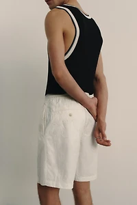 Short brodé coupe décontractée