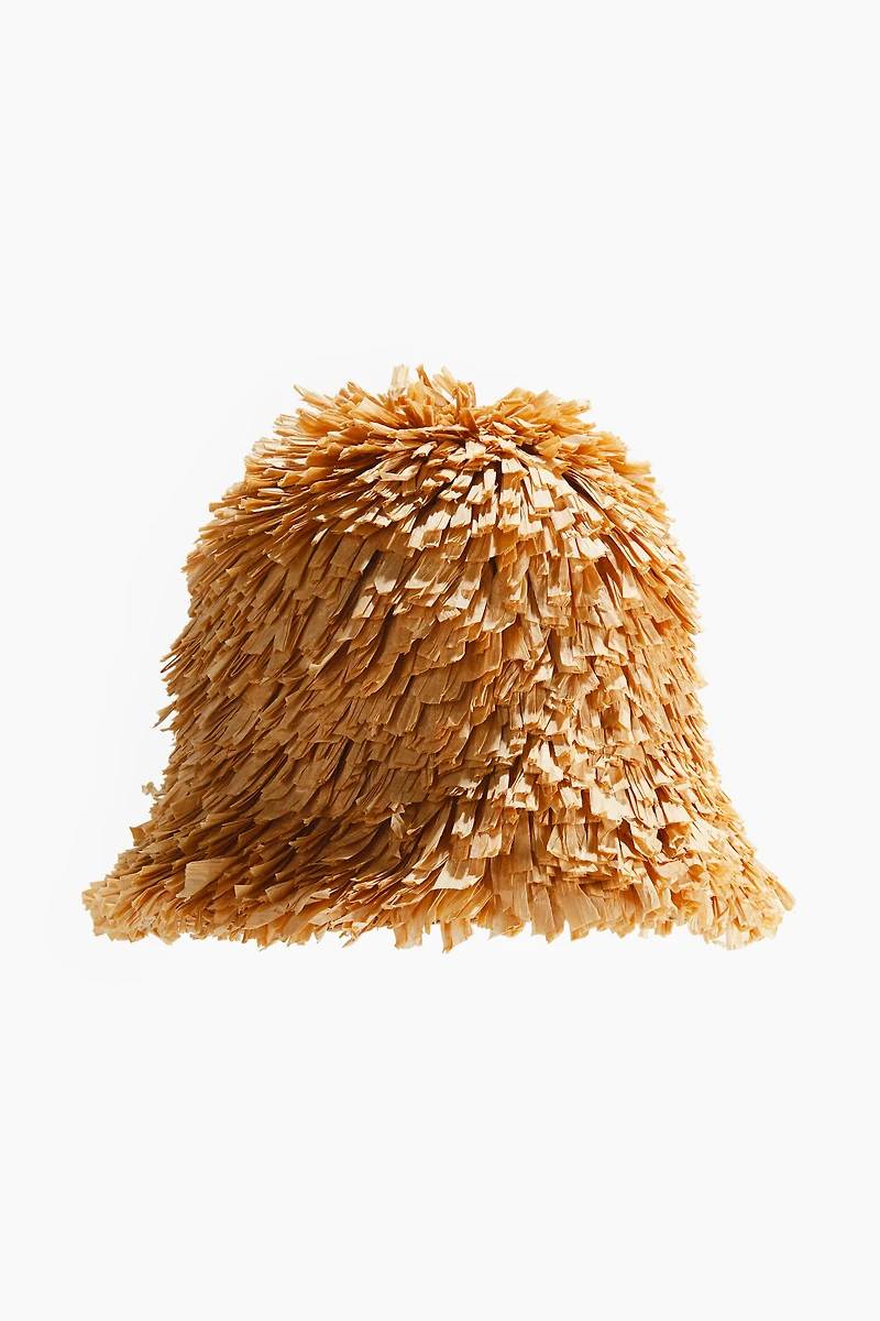 Handmade Fringed Straw Hat