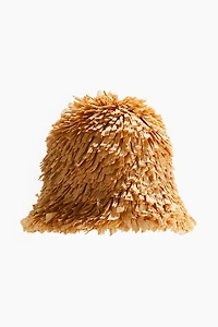 Handmade Fringed Straw Hat