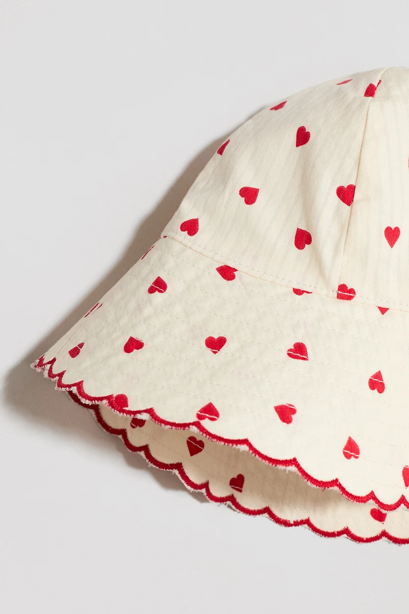 Printed Wide-Brim Sun Hat