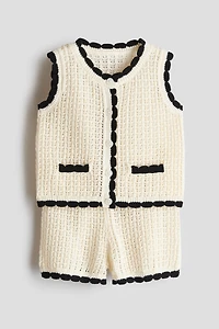 2-Piece Pointelle-Knit Cotton Set