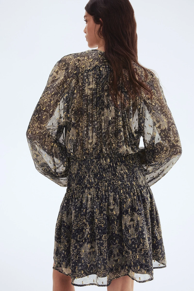 Smocked Chiffon Dress