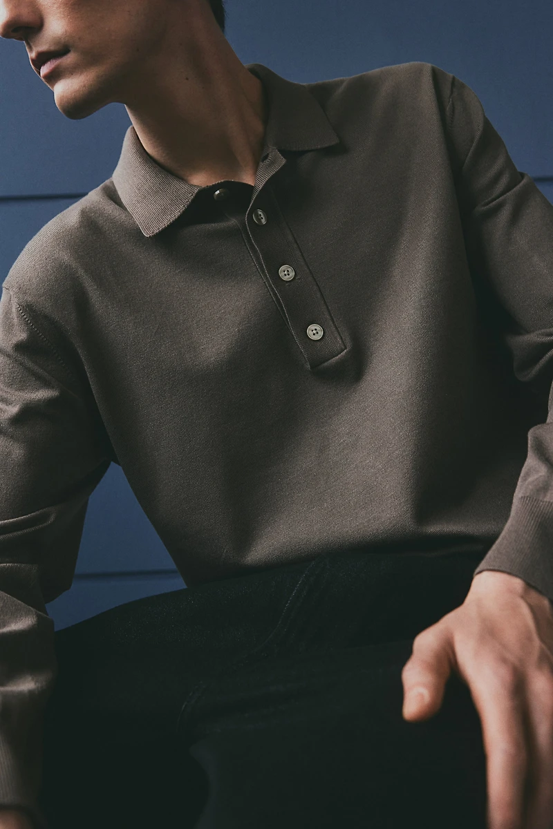 Polo coupe classique en fin tricot