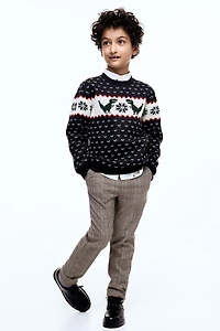 Jacquard-Knit Sweater