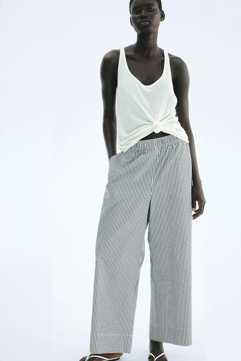 Ankle-Length Cotton Pants