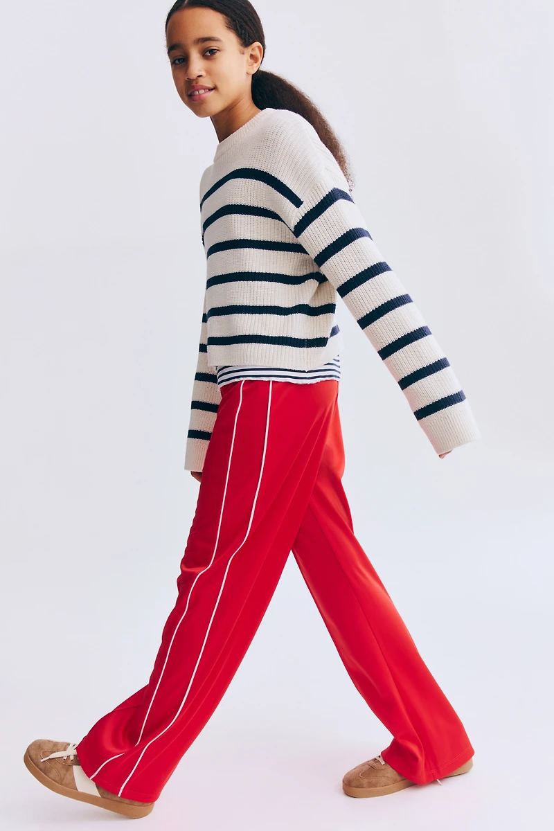 Wide-Leg Track Pants