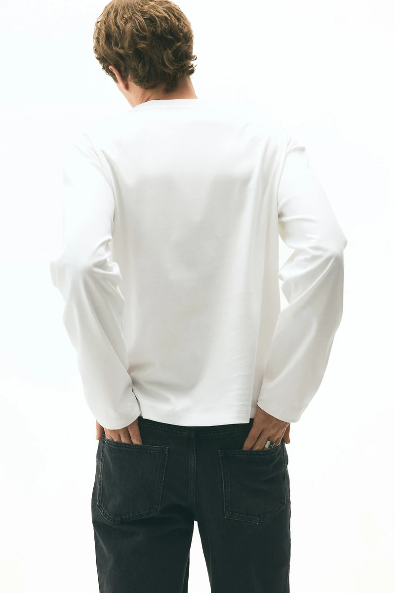 Loose-Fit Long-Sleeved Jersey Shirt