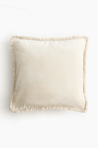 Velvet Cushion Cover with Fringe