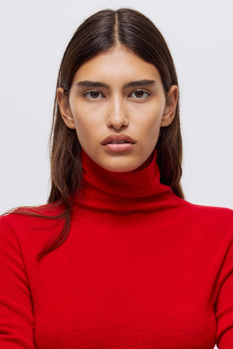 Cashmere-Blend Turtleneck Sweater