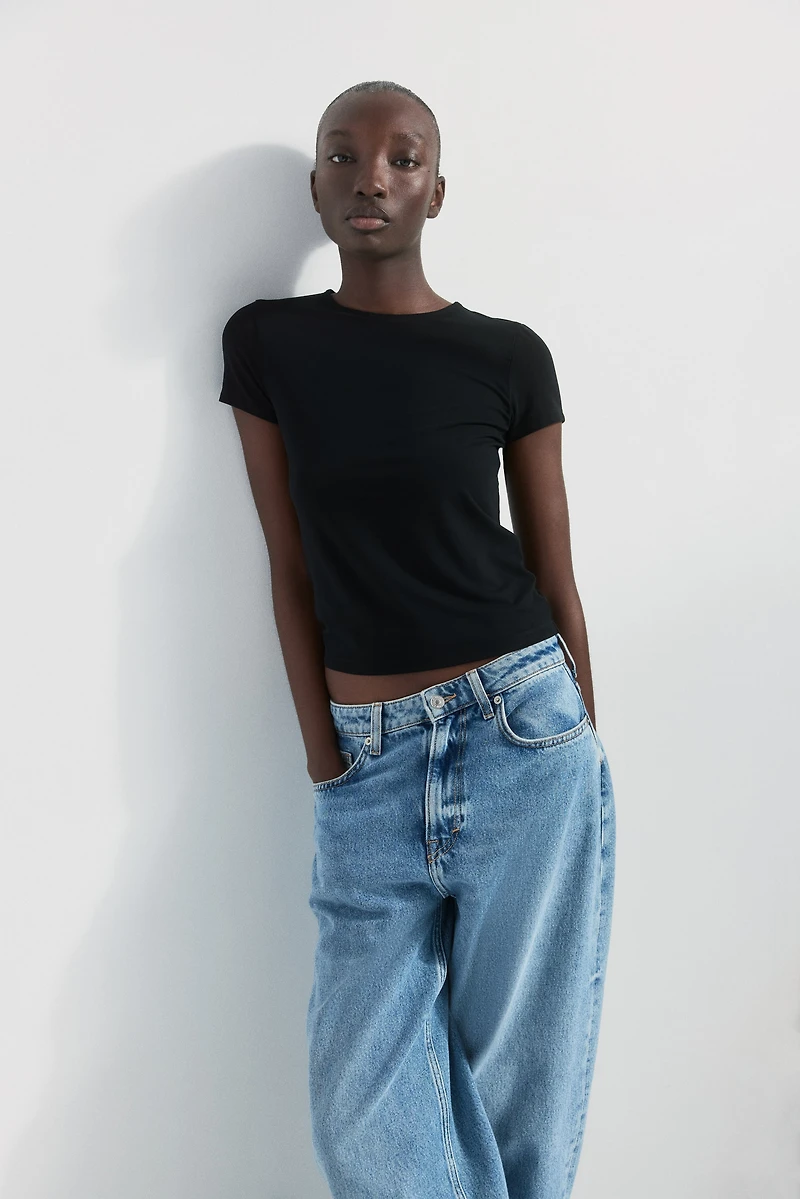 Fitted Viscose T-Shirt