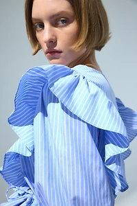 Poplin Wrap Blouse