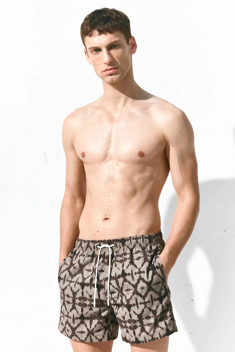 Patterned Swim Shorts