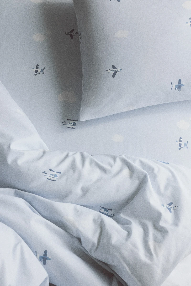 Patterned Cotton Duvet Cover Set