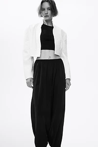 Pantalon à jambes tonneau en jersey