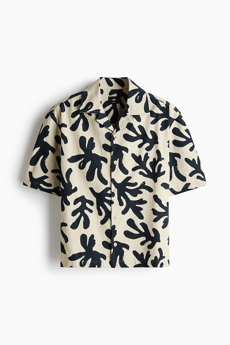 Chemise décontractée à col cubain