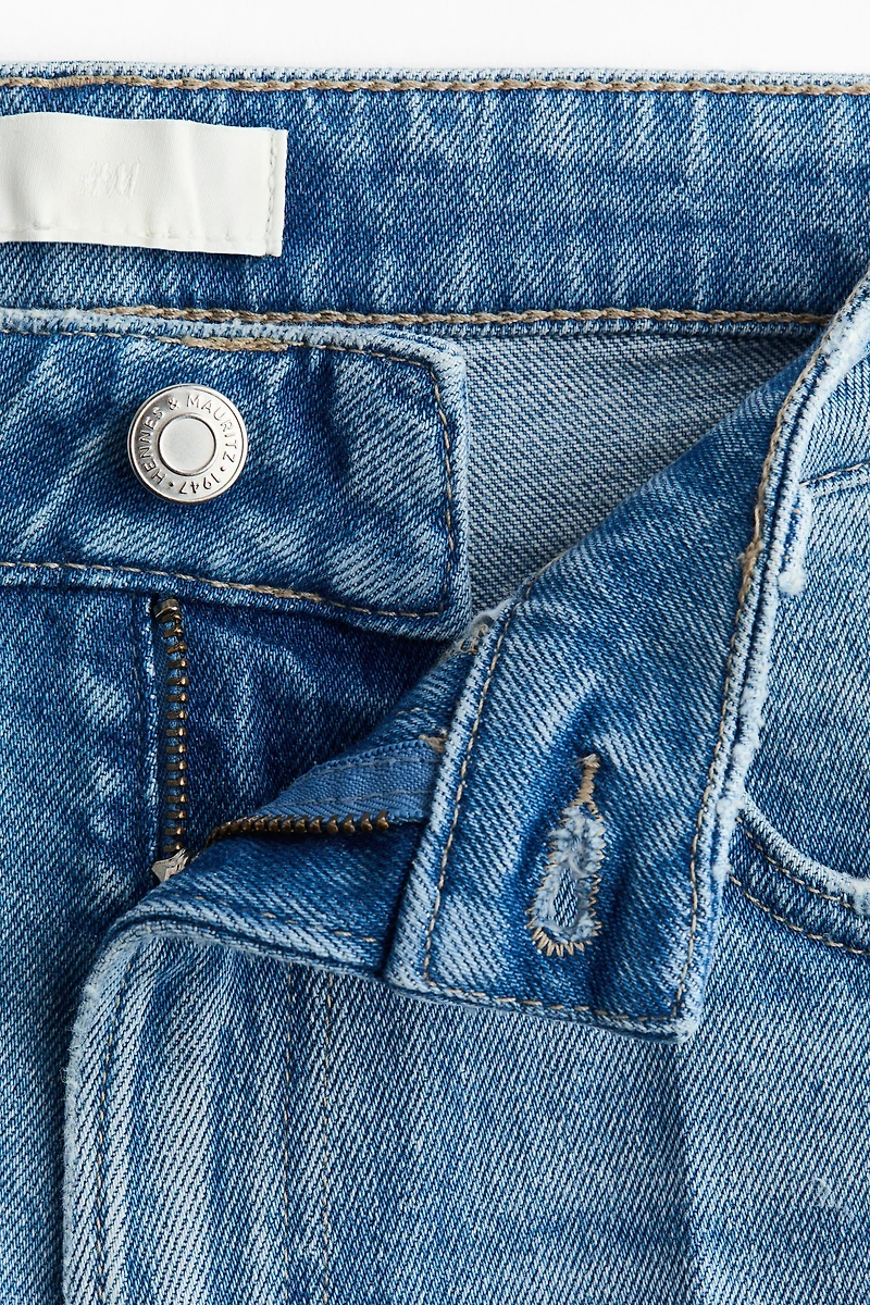 High-Rise Slim Straight Ankle Jeans