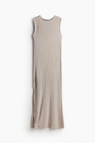 Robe en tricot côtelé