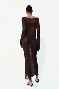 Robe en tricot de soie mélangée