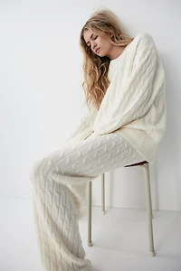 Cable-knit Pants
