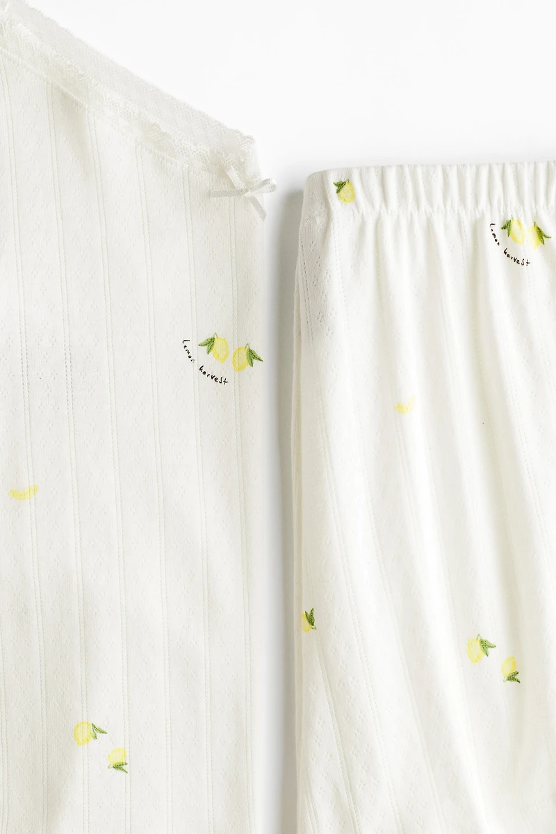 Pyjama en pointelle de coton
