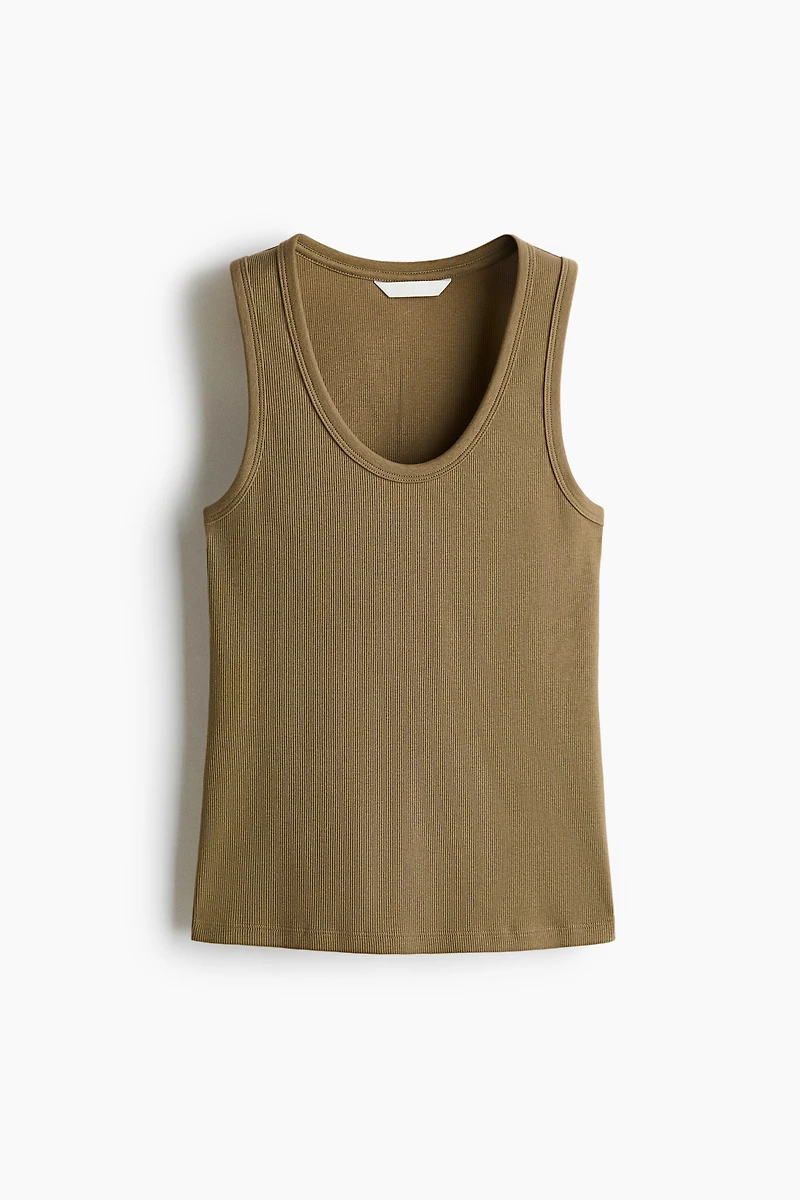 Ribbed Cotton Tank Top