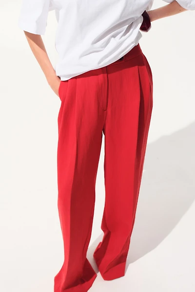 Wide-Leg Dress Pants