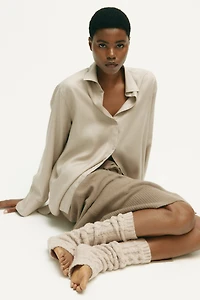 Cable-Knit Leg Warmers