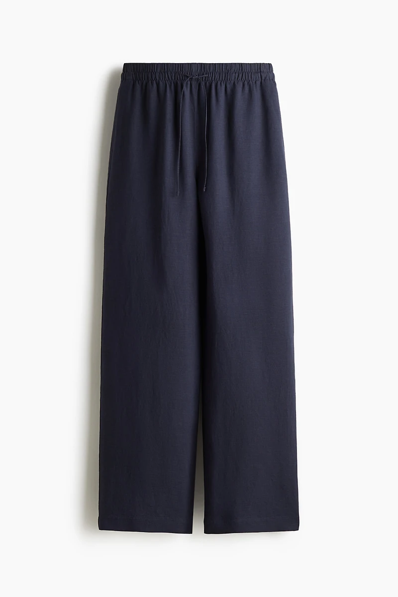 Linen-Blend Pants