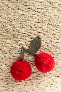 Grand panier en jonc de mer avec pompons